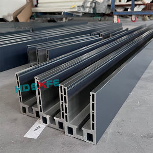 גדר זכוכית פרופיל אלומיניום שחור מחוץ ערוץ u בסיס זכוכית בסיס מעקה מרפסת זכוכית מעקה מעקה זכוכית מעקה מעקה - Product Image 4