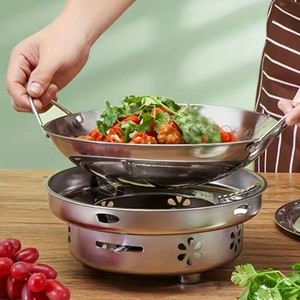 Sartén de panal de acero inoxidable antiadherente con mango, resistente a los arañazos, para cocinar, pasta, bistec, gachas, ramen, 29cm/11 pulgadas, 1 unidad - Product Image 1