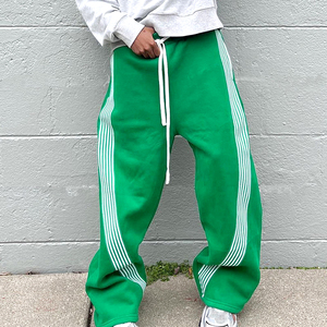 Pantalones Deportivos Holgados para Hombre con Logotipo Personalizado, con Rayas Laterales, para <span class=keywords><strong>Trabajo</strong></span>, Deporte, Estilo Urbano, Pierna Recta y Ancha, Pantalones de Otoño - Product Image 1