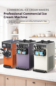 工場直販 CE認証 商用小型縦型ステンレス製卓上ソフトクリームマシン 家庭用 - Product Image 6