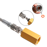 Kit adaptateur de réservoir de CO2 pour eau gazeuse en acier inoxydable avec tuyau de 60 pouces et filetage CGA320/W21.8