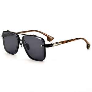 Occhiali <span class=keywords><strong>da</strong></span> sole rettangolari con lenti effetto marmo, neri, marroni, blu, stile pilota, alla moda, <span class=keywords><strong>da</strong></span> strada, all'ingrosso, <span class=keywords><strong>da</strong></span> donna e <span class=keywords><strong>da</strong></span> uomo, grandi, firmati, anti-radiazioni - Product Image 1