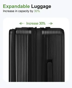 Vendita calda da 20 '22 '24' 26 'valigia di lusso bagaglio a mano in posizione verticale Trolley da viaggio bagaglio a bordo con caricatore USB