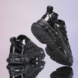 Zapatillas de correr de gran tamaño para hombre, suela intermedia de EVA con aumento de altura, palomitas de maíz, transpirables, sin cordones, para todas las estaciones - Product Image 4