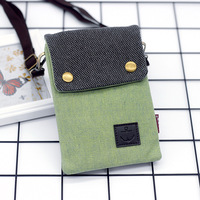 Tas Ponsel Denim Crossbody Tote Minimalis Eropa Amerika, Tas Kotak Kecil Unisex Desain Vertikal, Pasokan Lintas Negara