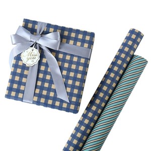 Wrapping <b>Paper</b> Gift <b>Paper</b> Dark Checkered Yellow Kraft Eco-friendly Simple Neutral <b>Pattern</b> Set For Craft Gift Packaging - Product Image 4