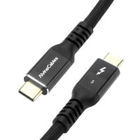 Cable USB4 Trenzado de Alvin's Cables, USB-C a USB-C, Compatible con Thunderbolt 4/3, USB 3.0, MacBookeGPUDock, Certificado por USB-IF, Cobre Puro