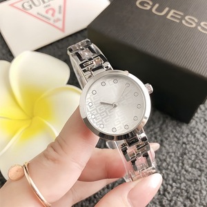 Reloj de pulsera de cuarzo para mujer, de acero inoxidable, esfera analógica redonda de 30 mm, correa plateada, elegante y a la moda - Product Image 1
