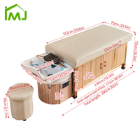 Table de massage thaïlandaise, fauteuil de lavage de cheveux, équipement de salon, lit de spa japonais pour la tête
