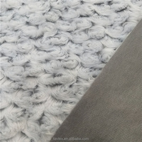 Tissu peluche 100% Polyester avec motifs de Rose tricoté, décoration d'interieur