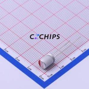 ตัวเก็บประจุแบบแข็ง PCR1VCN101MF08LL25WP ชนิด Through Hole (THT), ขนาด D6.3xL8 มม. 100uF 20% 35V 2.5 มม. - Product Image 1