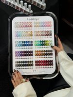 Xingyu Cat Eye 100 Couleurs Scintillantes – Kit de Perles de Verre Effet Œil de Chat – Colle à Ongles Populaire des Célébrités d'Internet – Spécial Salon de Manucure