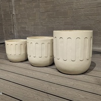 Maceta Moderna de Alta Calidad con Dimensiones Personalizadas, Maceta Grande Esmaltada, Ecológica, con Orificio de Drenaje, para Hogar, Jardín y Suelo