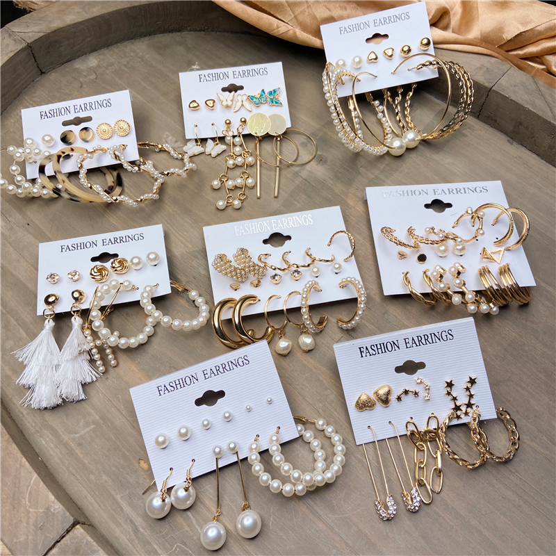 Letapi Poseidón Oro Pendientes Colgantes De Metal Conjunto Letapi Poseidón Oro Pendientes Colgantes De Metal Conjunto