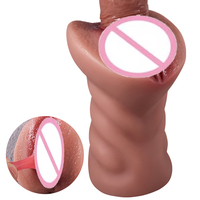 Männlicher Masturbator aus TPE mit realistischer Vulva und Po, wasserdicht, mit echtem Berührungsgefühl, Sex-Aircraft-Cup, Masturbationshilfe