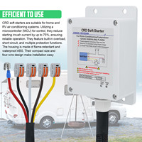 Démarreur progressif CRD pour climatiseur de camping-car 120V 20A monophasé, protection contre les surtensions et les surcharges en plastique, durée de vie de plus de 100 000 cycles pour climatiseur