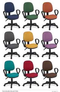 Chaise de bureau ergonomique réglable de haute qualité avec vérin à gaz, base en plastique, design coloré pour le personnel de bureau et usage commercial - Product Image 2