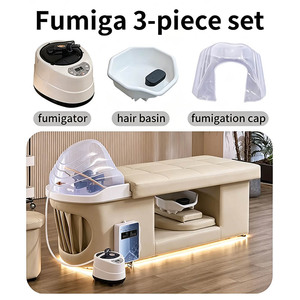 Mesa de Lavado de Cabello para Salón de Belleza con Masaje de Spa, Multicolor, Personalizable, con Ducha de Anillo y Fumigador, Juego de 3 Piezas - Product Image 4