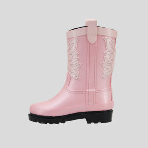 Botas de Lluvia de Goma para Niñas YL-651, Color Rosa, de Media Pantorrilla, Resistentes al Agua, para Exteriores, de Alta Calidad - Product Image 3