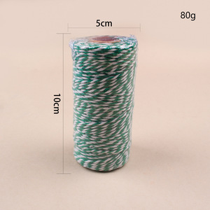 Factory Direct Zweifarbiges Baumwoll seil 100m DIY Bastel material Weihnachts geschenk verpackung <span class=keywords><strong>String</strong></span> Thread und Tags - Product Image 4