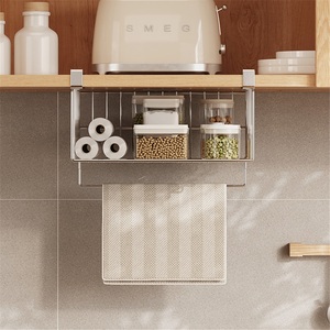 304 Stainless Steel Kitchen Storage <b>Rack</b> Non-Folding Double Tier Towel Holder Waterproof Standing Cabinet Under Mount - Product Image 2