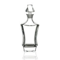 Venta caliente N67 Decantador de whisky de cristal transparente Botella de forma cuadrada moderna y creativa con fondo grueso para vino
