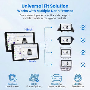 Radio Multimedia para Auto con CarPlay Inalámbrico y Android Auto, Disponible en <span class=keywords><strong>9</strong></span>" y 10.1", Envío Inmediato, para VW, BMW, Benz, Audi, Honda, Ford, KIA, Toyota - Product Image 2