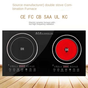 Cocina híbrida combinada de inducción e infrarrojos para el hogar Estufa de cocina de cerámica eléctrica y de inducción de dos placas doméstica para mayorista - Product Image 2