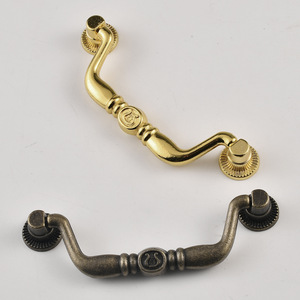 Furniture Handle Bar Zinc Alloy Antique Bronze <b>Gold</b> 97mm Drawer <b>Cabinet</b> Door Pull Minimalist Style Durable - Product Image 2