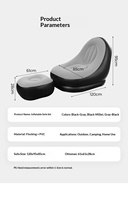 Silla de Camping Inflable Portátil, Sofá Inflable de Diseño Moderno para Festivales de Música, Sofá Inflable para Camping y Playa, Asiento Tipo Lazy Sofa