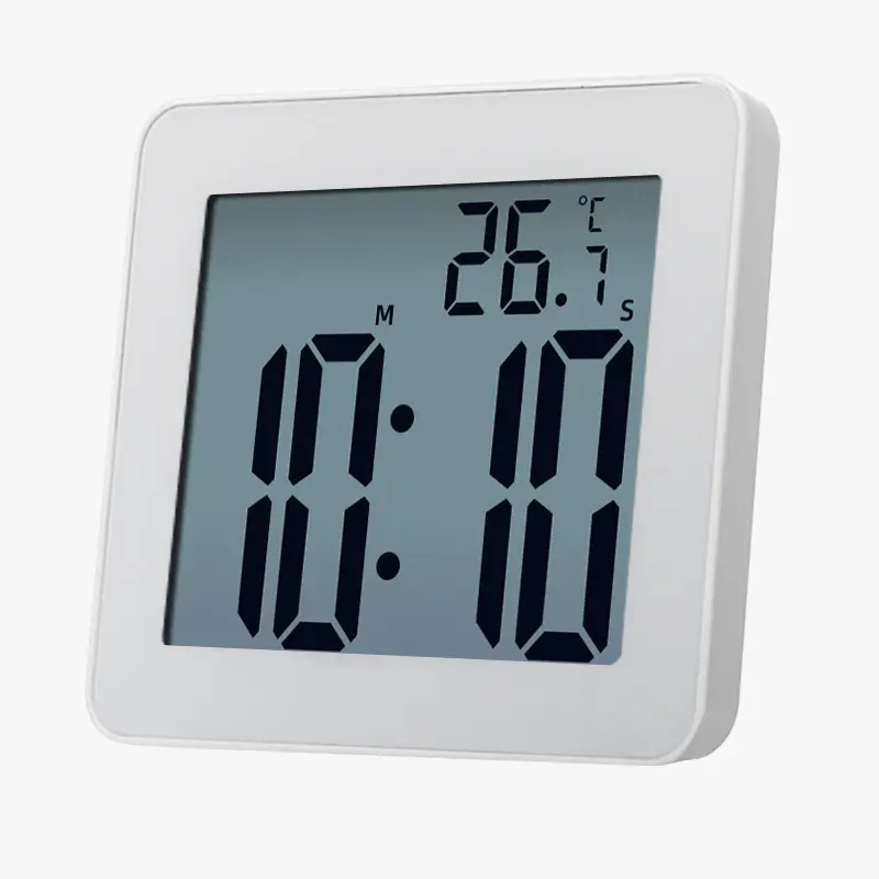 Horloge numérique étanche murale en plastique pour salon, horloge avec alarme numérique, horloge de température suspendue, horloge moderne