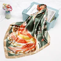 シルクスカーフ日焼け止めシルクスカーフ中国カスタムファッション女性スクエアシルクスカーフ