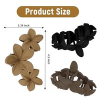 4 pinzas para el cabello hawaianas de plástico de Color sólido, pinzas grandes antideslizantes para mujer, accesorios de playa de sujeción fuerte
