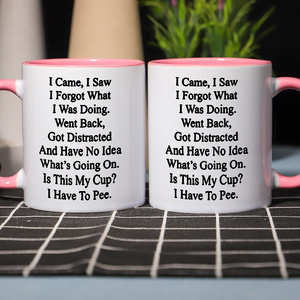 Diytree Brand Funny 11 Oz Tasse à café en céramique avec message "Ceci est ma tasse, j'ai besoin de faire <span class=keywords><strong>pipi</strong></span>" est le cadeau parfait pour votre frère - Product Image 5