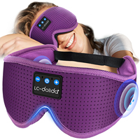 Masque de sommeil 3D stéréo Bluetooth 5.4 respirant et confortable, bloquant la lumière, avec musique stéréo et appels HD