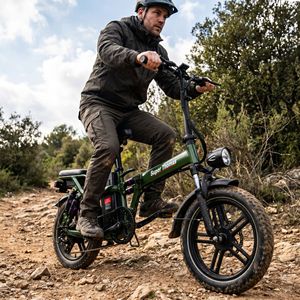 Bicicleta Eléctrica Plegable para Adultos a Bajo Precio, Llantas Anchas de 16 Pulgadas, Doble Amortiguación, Batería de Litio de 48V 500W, Alcance de 35-45 KM - Product Image 4