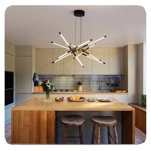 Lampadario a LED in oro nordico moderno in ferro lampada a sospensione per soggiorno sala da pranzo cucina camera da letto Loft decorazione per la casa - Product Image 6