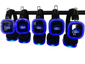 Custom Logo Silent Disco Hoofdtelefoon Met Zender Oortelefoon Party Apparatuur <span class=keywords><strong>2</strong></span> Of 3 Kanaals Verhuur Opvouwbare Headset Fm Controle - Product Image 3