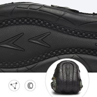 Baskets montantes décontractées pour hommes en cuir microfibre tendance avec col tricoté et lacets – Bottines décontractées pour hommes – Vente en gros