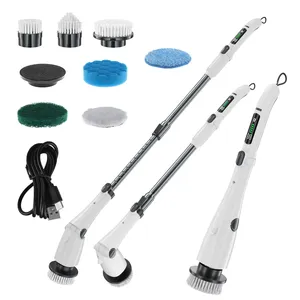 Hot Sale Electric Cleaning Brush Cordless Tub Tile Cleaning Brush Scrubber With Electric Spin Scrubber Replaceable Brush Heads