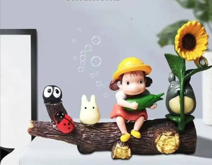 Modèle de paysage miniature, jouets d'animation <span class=keywords><strong>Studio</strong></span> Ghibli, <span class=keywords><strong>Totoro</strong></span>, petits accessoires, prunes de dessin animé, esprit de suie, artisanat décoratif - Product Image 3