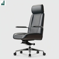 Chaise de bureau exécutive moderne en cuir PU à dossier haut avec siège pivotant économique et coussin moelleux pour usage commercial