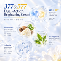 Crème éclaircissante double action Aichun Beauty 377 577 Arbutin Beurre de karité Hydratant riche en antioxydants pour les peaux ternes et irrégulières