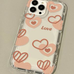 เคสโทรศัพท์สำหรับ iPhone 17 Pro Max แบบใสลายกราฟฟิตีพร้อมถุงลมนิรภัย ลายหัวใจสไตล์ INS รูขนาดใหญ่ ป้องกันการกระแทก - Product Image 5
