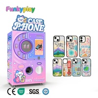Distributeur automatique Funkyplay à gaufrage 5 couleurs d'encre pour coques de smartphone, écran tactile, système de paiement par jetons, coques de téléphone