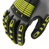 Sarung Tangan Kerja Pengaman MaxiPact Custom TPR Impact Protection Cut Level 4 Berlapis Nitril Sandy Tahan Minyak untuk Pekerjaan Berat