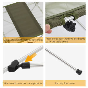 Meubles d'extérieur, table pliante compacte portable de camping en aluminium ultraléger, petite table de pique-nique de plage - Product Image 5