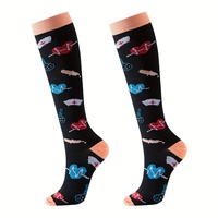 Offre Spéciale 15-20 mmHg course genou haut Tennis Nylon sport infirmière Compression chaussettes bas