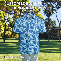 Kaos Polo Golf Pria Custom OEM Bahan Polyester, Menyerap Keringat, Elastis 4 Arah, Cepat Kering, Lengan Pendek, Sablon