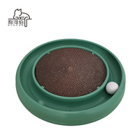 Nouveau design de luxe grande planche à gratter pour chat avec balle jouet pour animaux de compagnie grattoir interactif en carton durable à 2 niveaux